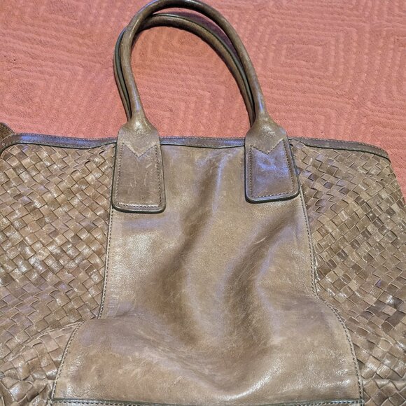 Francescp Biasia Leather woven bag - Picture 1 of 9